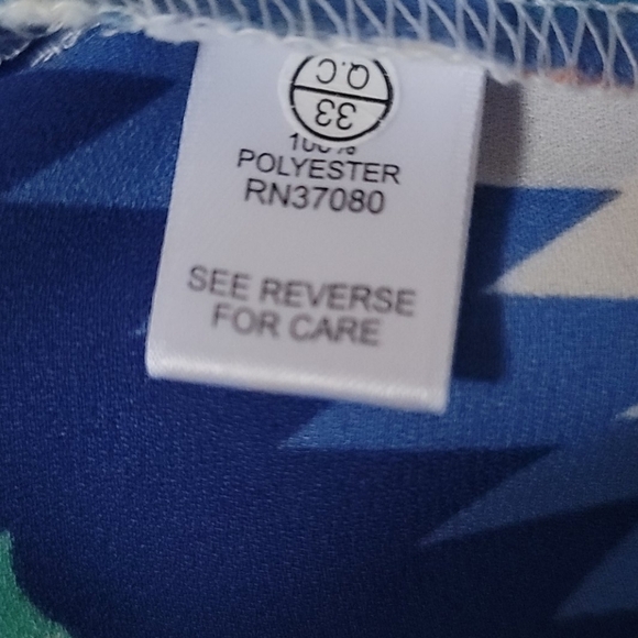 Cato multicolored v-neck chevron tunic - Picture 7 of 8